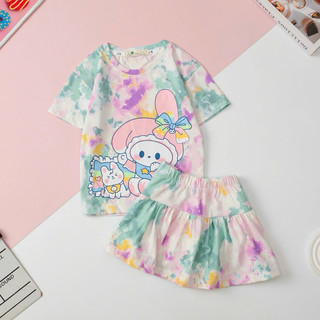 bộ sét áo và chân váy bé gái