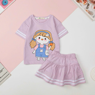 bộ sét áo và chân váy bé gái