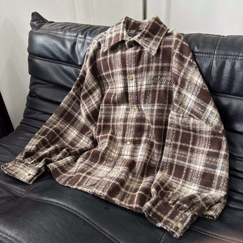 ÁO SƠ MI FLANNEL CARO TAY DÀI FROM RỘNG OVERSIZE - Áo sơ mi unisex nam nữ 45kg-85kg - Homies Saigon | BigBuy360 - bigbuy360.vn