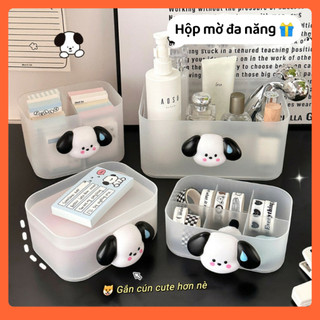 Hộp đựng bút mỹ phẩm đồ dùng trang điểm có năp mờ để bàn trang trí đẹp xinh nhiều ngăn lưu trữ cute
