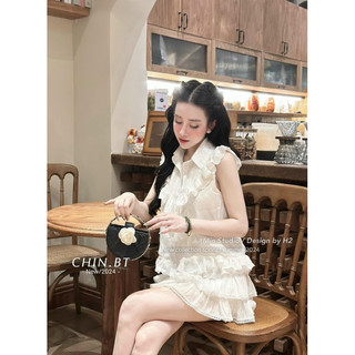 Set áo tơ cổ đức phối ren siêu xinh