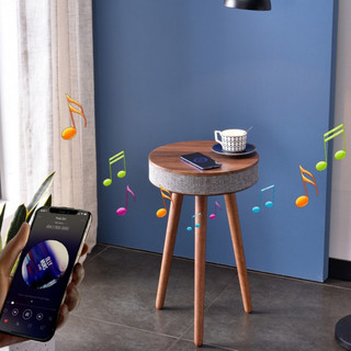 Bàn loa bluetooth kết hợp sạc không dây thông minh, Loa bàn decor phòng khách, Loa bluetooth không dây để bàn uống cafe