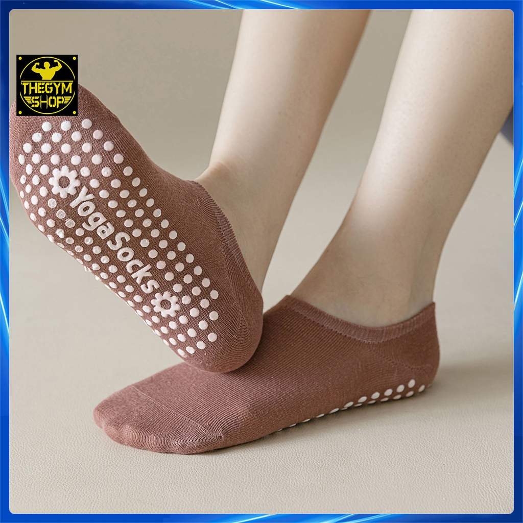 Tất nữ tập Yoga Gym Pilates AMIN TYG05 có silicon chống trơn trượt, vớ chân nữ cotton thoáng khí