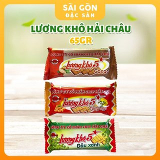 Lương Khô Mini Hải Châu Đủ Vị Đậu Xanh, Ca Cao, Tổng Hợp Gói 65 Gam Sài Gòn Đặc Sản