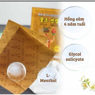 Cao dán hồng sâm Hàn Quốc Gold Insam (hình đuốc)
