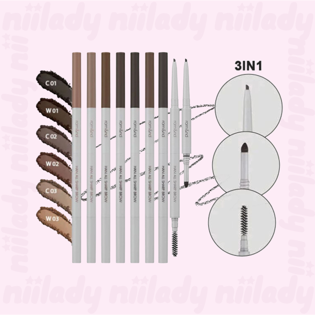 Chì mày Han All Sharp Brow nét mảnh 3in1