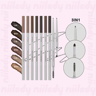 Chì mày Romand Han All Sharp Brow nét mảnh 3in1