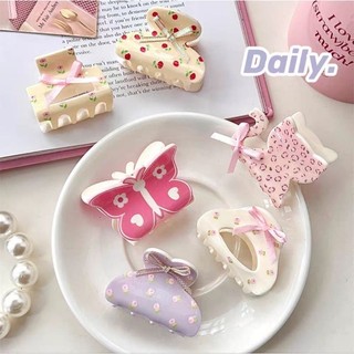 Kẹp tóc đính nơ ruy băng phong cách tiểu thư