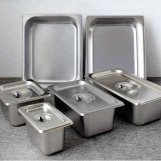 Khay inox đựng topping trà sữa - khay inox đựng thạch trân châu các size