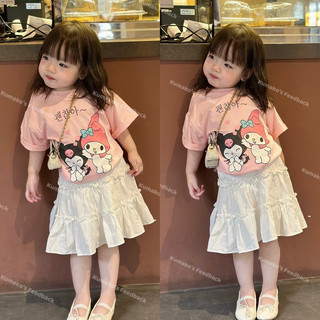 [Ảnh chính chủ] Set Bộ Đồ Hè KUROMI @minibebe Áo Cotton 100% Mix Chân Váy Xoè Mềm Mát 1 tuổi đến 6 tuổi (8-25kg)- KUMAKO