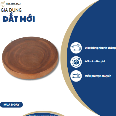 Thớt Gỗ Tròn -THỚT GỖ TỰ NHIÊN ,THỚT GỖ Gia Dụng dày dặn【18-19】C20