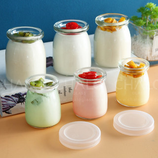 Combo 12 hủ thủy tinh nắp nhựa 100ml đựng sữa chua