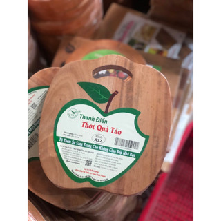 Thớt gỗ cao su Thanh Điền hình quả táo thiết kế độc đáo, sang trọng