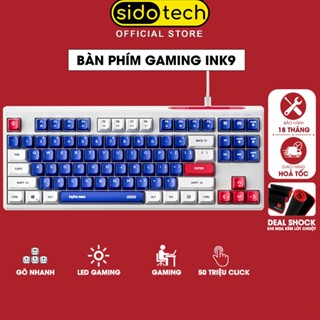Bàn phím máy tính giả cơ SIDOTECH INK9 Gundam có dây gaming TKL 87 key silent chống ồn type C laptop pc tablet