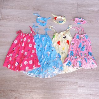 Váy lanh 2 dây đơn giản đầm hè mát lạnh cho bé shopNEM