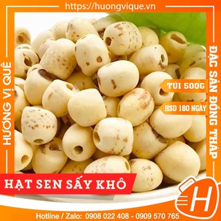 Hạt sen sấy khô - túi 500g - đặc sản đồng tháp