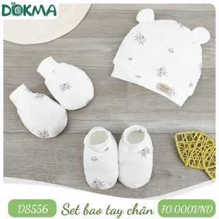 Set mũ bao tay chân sơ sinh Judoby/ Dokma chất modal mềm mịn siêu thích