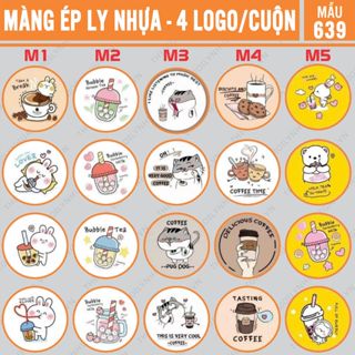 Màng dập ly nhựa, màng dập cốc, cuộn keo ép ly nhựa, màng ép ly trà sữa hiệu HS NEW cam kết đủ 2200 ly/cuộn mã 639