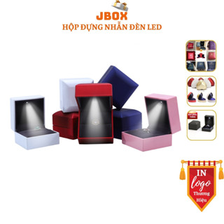 Hộp đựng nhẫn có đèn Led JBOX cao cấp nhận in Logo hộp nhẫn cưới hộp đựng nhẫn cầu hôn
