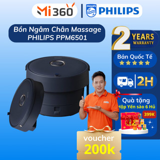 Bồn Ngâm Chân Massage PHILIPS 6501 - Thiết kế gấp gọn - Massage ngâm chân thư giãn - Gia nhiệt với công suất lớn 800W