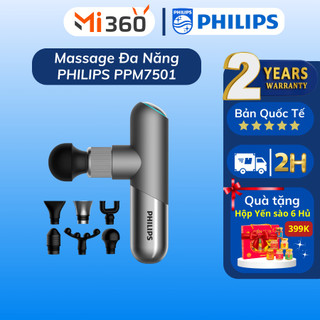 Máy Massage Cầm Tay PHILIPS 7501 - 6 đầu massage - Hàng Chính Hãng
