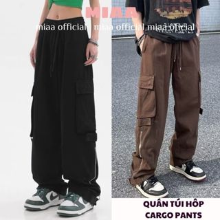  Quần kaki túi hộp Hiphop ống rộng xuông dài Bống Fashion,quần túi hộp cargo pants nữ ống suông rộng CẠP CAO 2023 