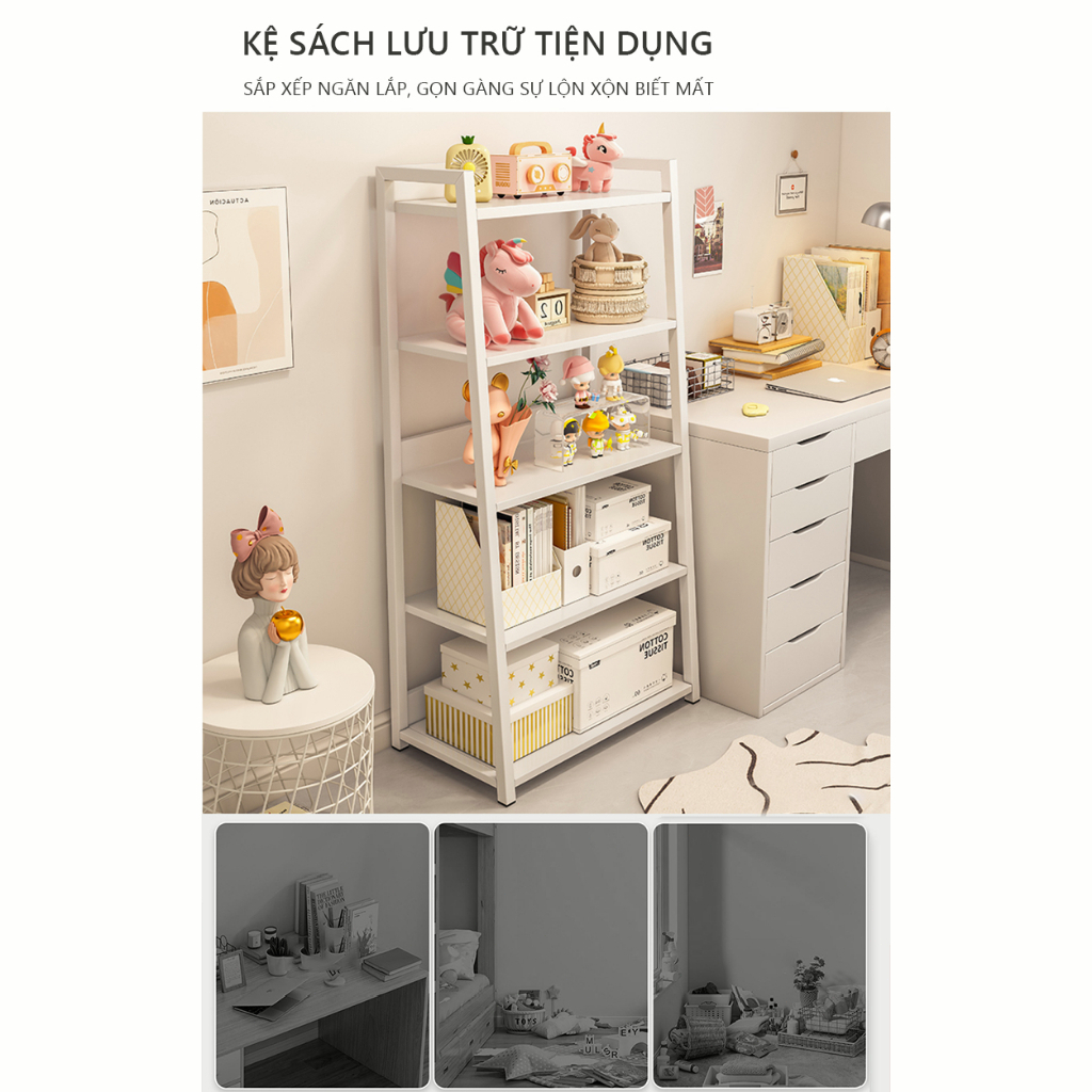 Bali Kệ Sách Đa Năng Kệ Đa Năng Hình Thang 3/4/5 Tầng Khung Sắt Chịu Lực Phong Cách Hiện Đại | BigBuy360 - bigbuy360.vn
