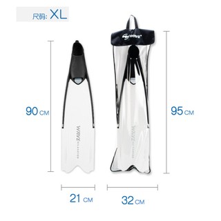 Chân lặn dài Wave màu trắng