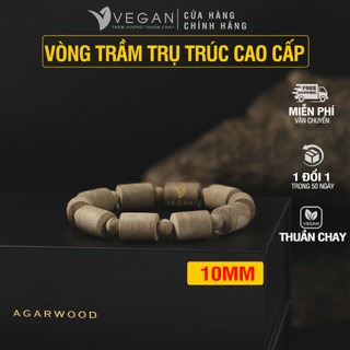 Vòng tay Trụ Trúc VEGAN Trầm Hương Thuần Chay tốc kiến cao cấp10mm