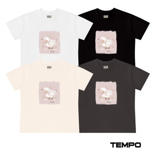 Áo thun Babytee in hình cừu.Thun Tempo cotton 100% định lượng 250gsm