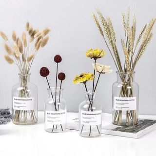 Bình hoa thủy tinh, Bình cắm hoa decor trang trí,Lọ hoa thủy tinh trong trang trí dây gai vintage