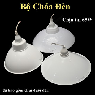 Bộ Chóa đèn nhựa - chao đèn nhựa hình tô - dĩa