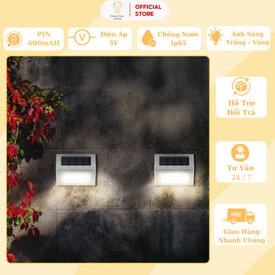 Đèn Gắn Tường , Chân Cầu Thang Energy Green Lighting - MT-48 - Sử Dụng Năng Lượng Mặt Trời - Trang Trí Ngoài Trời