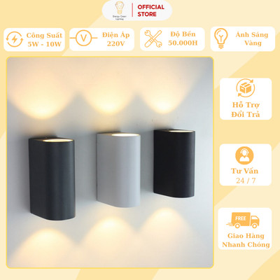 Đèn Hắt Tường Chống Nước Energy Green Lighting 2 Đầu Chiếu Sáng DT-1842 ; DT-5603 - BH 1 Năm