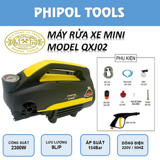 Máy rửa xe gia đình PHIPOL công suất 2300W , tặng kèm bộ phụ kiện
