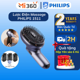 Lược Điện Massage PHILIPS 1511 - Massage giảm căng thẳng kích thích tuần hoàn máu,dưỡng ẩm chăm sóc tóc - BH chính hãng