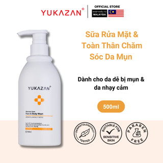 Sữa Rửa Mặt Và Toàn Thân Yukazan Dành Cho Da Mụn Và Da Nhạy Cảm 500ml