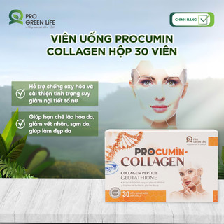 Viên Uống Cải Thiện Suy Giảm Nội Tiết Tố Nữ Procumin Collagen Đẹp Da, Mờ Nám, Hạn chế Lão Hóa Da, Giảm Nếp Nhăn Hộp 30v