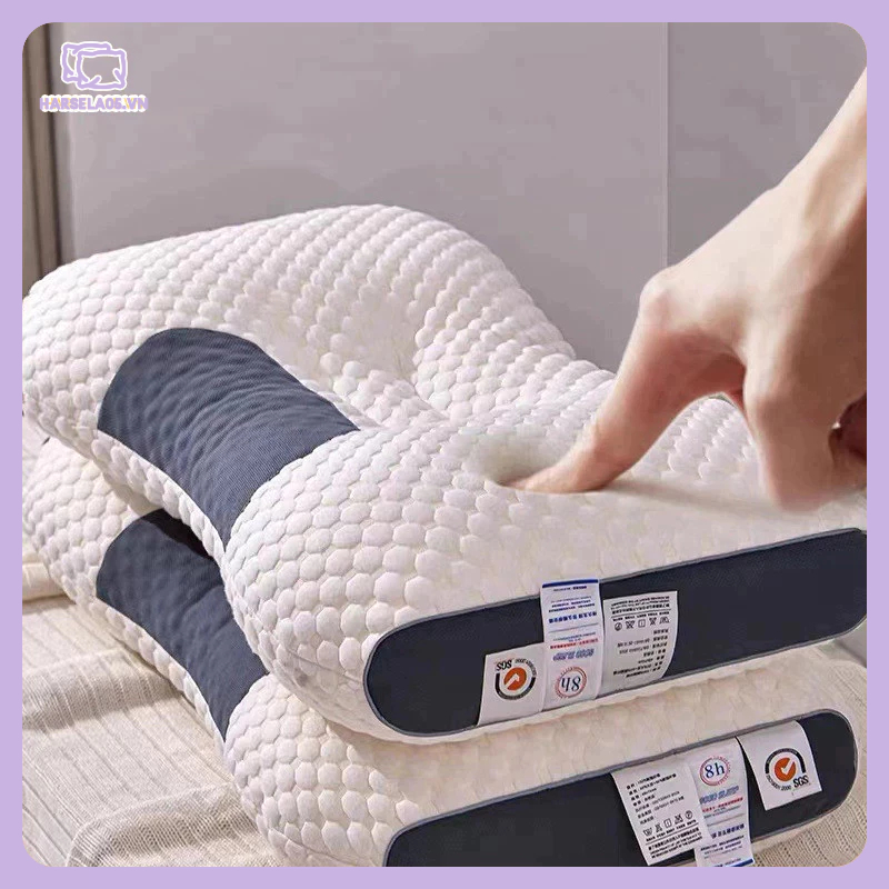 Gối MASSAGE 4D Mới Nhất 2024, Gối Ngủ Chống Mỏi Vai Gáy Cao Cấp Chính Hãng