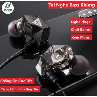 Tai Nghe Phone Nghe Nhạc Chơi Game QKZ AK2 Pro 2025 Mới Nhất Âm Thanh Super Bass, Dây Chống Rối, Có Mic Đàm Thoại