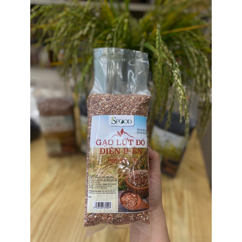 Gạo lứt đỏ SFOOD 1kg, gạo lứt Điện Biên