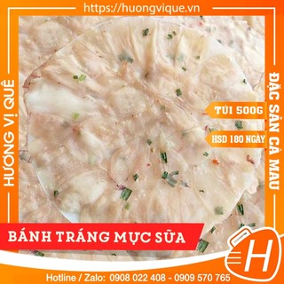 Bánh tráng mực sữa cà mau - túi hút chân không 500g - đặc sản cà mau