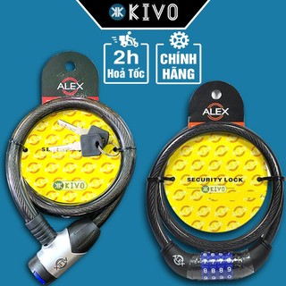 Ổ Khóa Dây Mật Khẩu Chống Trộm Xe Máy ALEX Cáp Thép Không Rỉ - Khóa dây Xe Đạp, Xe Máy - Ổ Khóa Mã Số Kivo