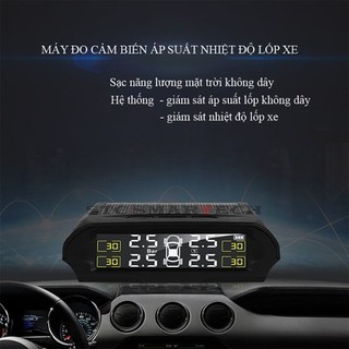 Cảm Biến Áp Suất ,Giám Sát Lốp Ô Tô - Cảnh Báo Giọng Nói Tiếng Việt. Dùng Pin Năng Lượng Mặt Trời. Bảo Hành 12 Tháng.