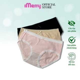 Combo 3 Quần lót Cotton nữ iMERRYchất cotton kháng khuẩn,cạp vừa đính nơ VQ093
