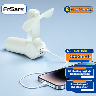 Quạt cầm tay mini  đầu USB đa năng Dung lượng Pin 20000 mAh Tốc độ gió 3 bánh răng có thể điều chỉnh