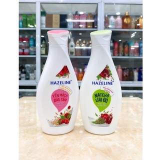 Sữa dưỡng thể Hazeline Matcha lựu đỏ - Yến mạch dâu tằm chai 230ml