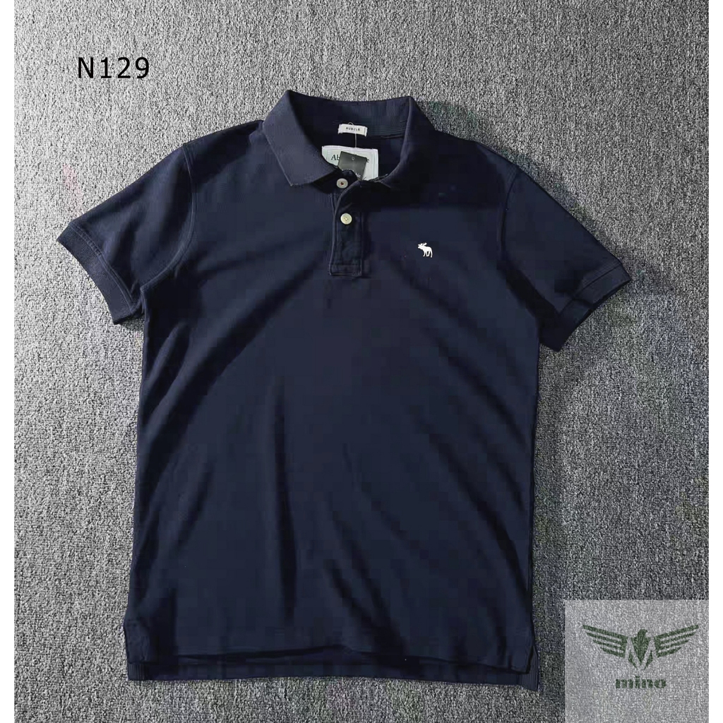 Áo phông nam cổ bẻ abercrombie cotton hoàn toàn