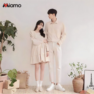 Đồ Đôi Nam Nữ (Áo Sơ Mi Nam + Đầm Nữ Baby doll) Phong Cách Hàn Quốc Thời Trang Miamo TN158 (kèm ảnh thật)