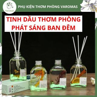 Tinh Dầu Thơm Phòng VaromaS Lọ Khuếch Tán Phát Sáng Ban Đêm Decor Phòng KT09 100ml